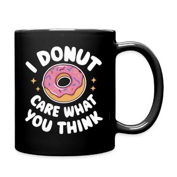 Donut Donuts Süßigkeiten Bagel - Tasse einfarbig - Schwarz - Rechts