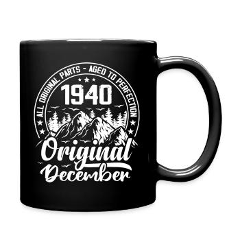 December 1940 Original 84 Year Old Birthday Gift - Full Colour Mug - black - Right