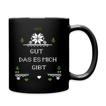 C’est bien que je sois là, Noël - Mug uni - noir - Droite