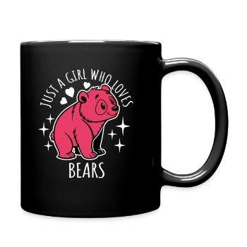 Just a girl who loves bears - Cartoon - Full Colour Mug - black - Right