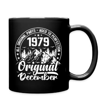 Dezember 1979 Original Geschenk zum 45-jährigen Jubiläum - Tasse einfarbig - Schwarz - Rechts