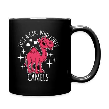 Just a girl who loves camels - Cartoon - Full Colour Mug - black - Right