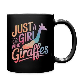 Giraffe Animal Africa Giraffes - Full Colour Mug - black - Right