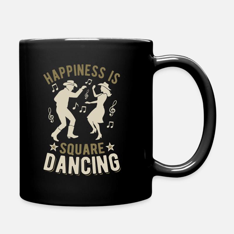 Le bonheur, c’est la danse carrée - Country Fan - Mug uni - noir