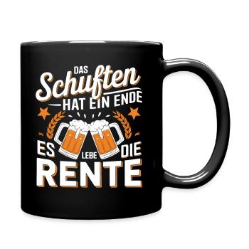 The toiling has come to an end, long live the pension - Full Colour Mug - black - Right