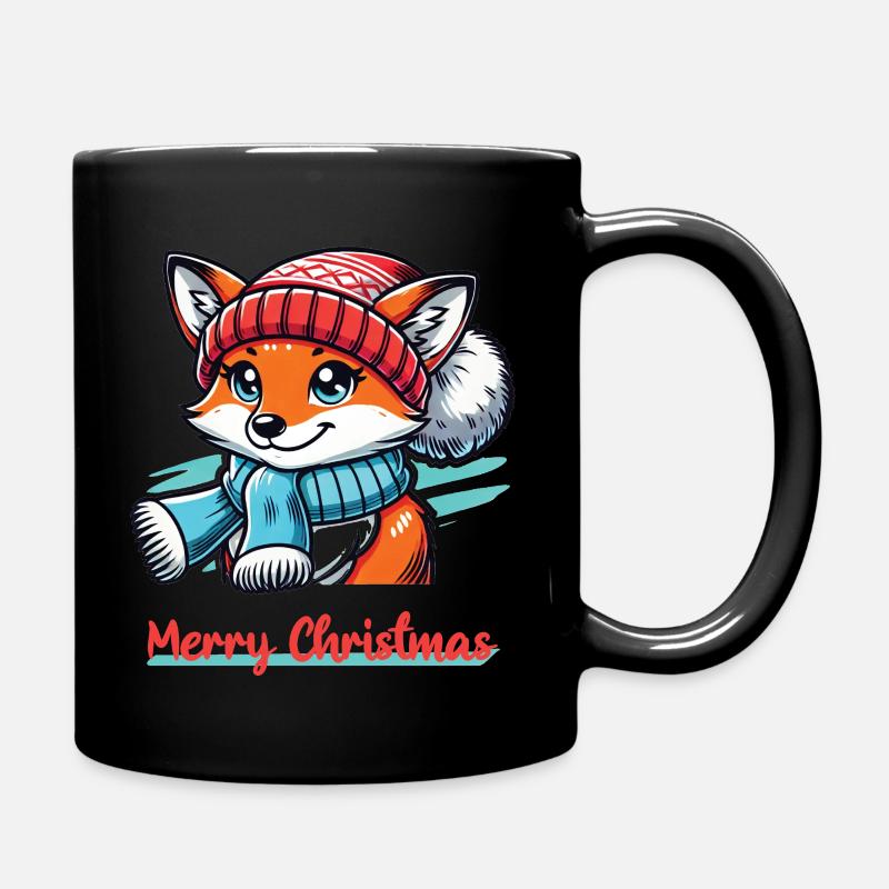 Dame renard de Noël - Mug uni - noir