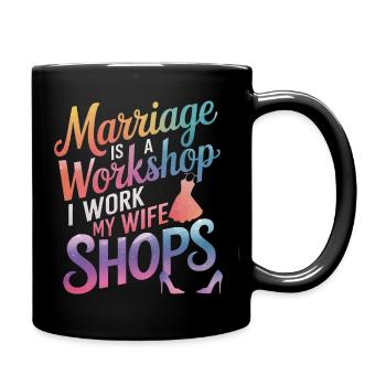 Husband, Spouse, Family, Wedding - Full Colour Mug - black - Right