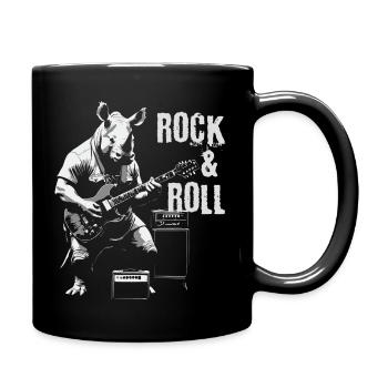 Rock'n'Roll Tierdesign - Tasse einfarbig - Schwarz - Rechts
