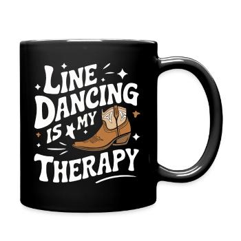 Line Dancing Dancing Dancers - Full Colour Mug - black - Right