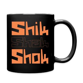 Lettres carrées Shik Shak Shok dans le style graffiti - Mug uni - noir - Droite