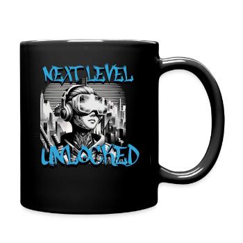 Next Level Unlocked - Tasse einfarbig - Schwarz - Rechts