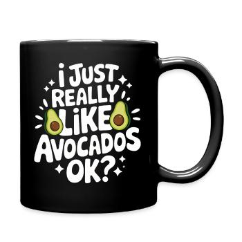 Avocado Essen Guacamole Vegan - Tasse einfarbig - Schwarz - Rechts