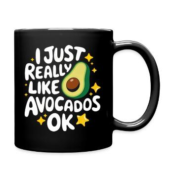 Avocado Essen Guacamole Vegan - Tasse einfarbig - Schwarz - Rechts