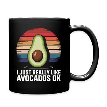 Avocado Essen Guacamole Vegan - Tasse einfarbig - Schwarz - Rechts
