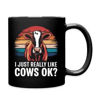 Éleveur de vaches Ferme Éleveur de vaches - Mug uni - noir - Droite