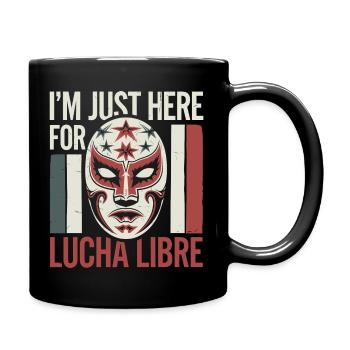 Style de lutte avec masque - Mug uni - noir - Droite