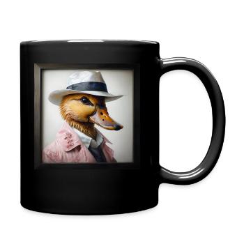 Framed detective duck design duck lover favourite - Full Colour Mug - black - Right