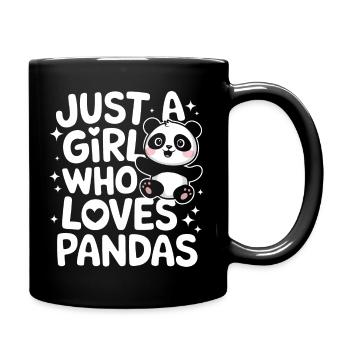 Pandabär Panda Tier Pandas - Tasse einfarbig - Schwarz - Rechts