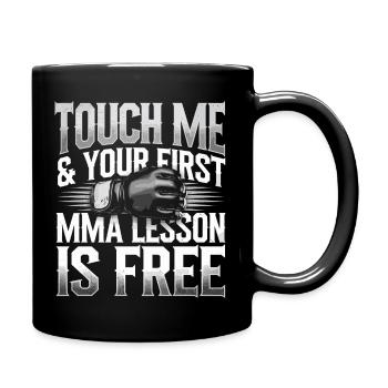 Self-confident and combative - Full Colour Mug - black - Right