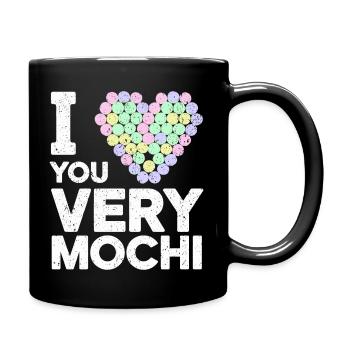 Liebe durch Mochi ausdrücken - Tasse einfarbig - Schwarz - Rechts