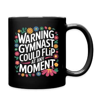 Turnen Turner Gymnastik - Tasse einfarbig - Schwarz - Rechts