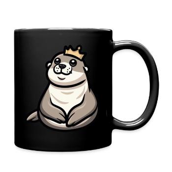 Couronne de dessin animé d’animal de phoque - Mug uni - noir - Droite