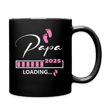 Papa 2025 loading - Tasse einfarbig - Schwarz - Rechts