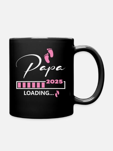Papa 2025 loading - Full Colour Mug - black