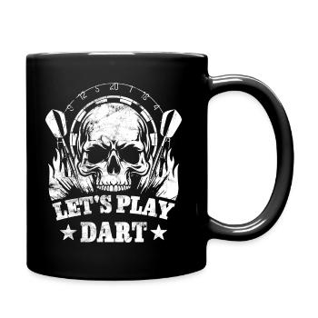 Fléchette Crâne - Let’s Play Darts - Cadeau - Mug uni - noir - Droite