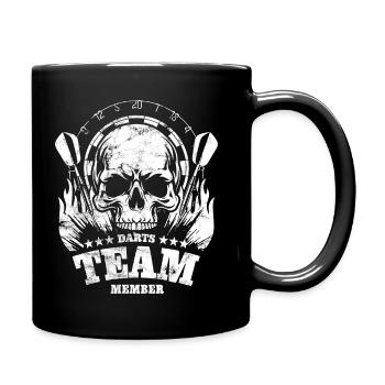 Fléchettes Crâne - Membre de l’équipe de fléchettes - Cadeau - Mug uni - noir - Droite