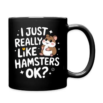 Hamster - Tasse einfarbig - Schwarz - Rechts