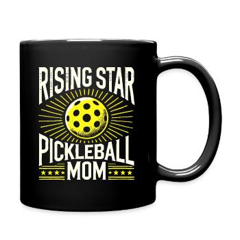 Rising Star Pickleball Mom - Full Colour Mug - black - Right