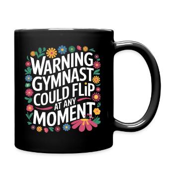 Turnen Turner Gymnastik - Tasse einfarbig - Schwarz - Rechts