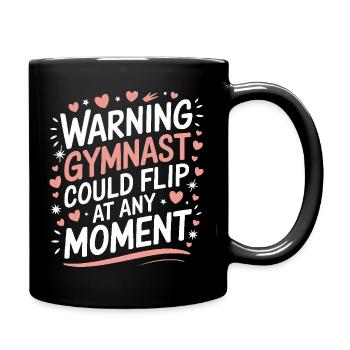 Turnen Turner Gymnastik - Tasse einfarbig - Schwarz - Rechts