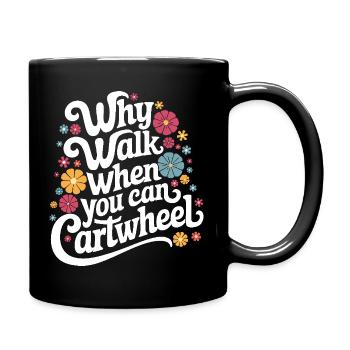 Turnen Turner Gymnastik - Tasse einfarbig - Schwarz - Rechts