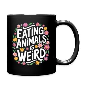 Végétarien Végétalien Végétarien Végétarien - Mug uni - noir - Droite