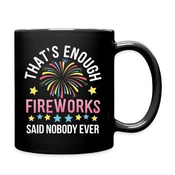 Pyrotechniker Feuerwerk Pyrotechnik - Tasse einfarbig - Schwarz - Rechts