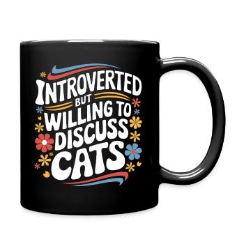 Introvert, antisocial, introvert - Full Colour Mug - black - Right