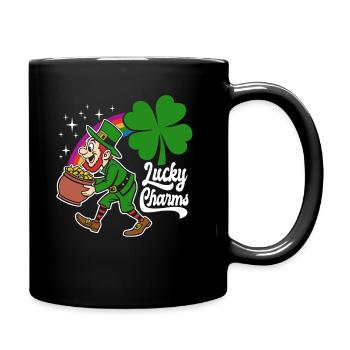 Porte-bonheur - Lutin - Saint-Patrick - Mug uni - noir - Droite