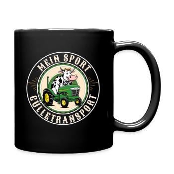 Mein Sport - Gülletransport - Tasse einfarbig - Schwarz - Rechts