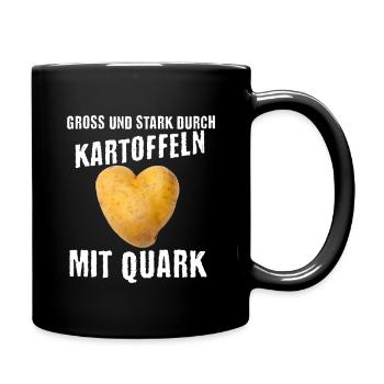 Lustiger Ossi Spruch - Tasse einfarbig - Schwarz - Rechts