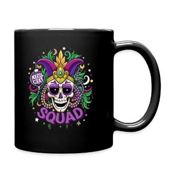 Mardi Gras - Totenkopf - Kostüm - Geschenk - Tasse einfarbig - Schwarz - Rechts