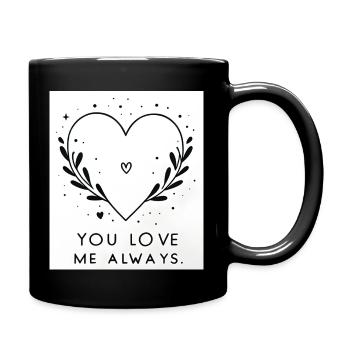 Love Card - Full Colour Mug - black - Right