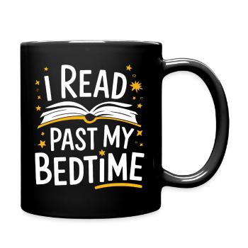 Bücher Buch lesen Bücherei Bibliothek Bücherwurm - Tasse einfarbig - Schwarz - Rechts