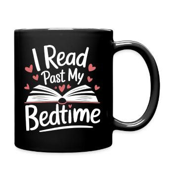 Bücher Buch lesen Bücherei Bibliothek Bücherwurm - Tasse einfarbig - Schwarz - Rechts