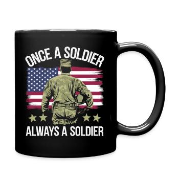Soldat militaire vétéran - Mug uni - noir - Droite