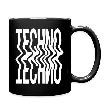 Techno Music Logo - Mug uni - noir - Droite