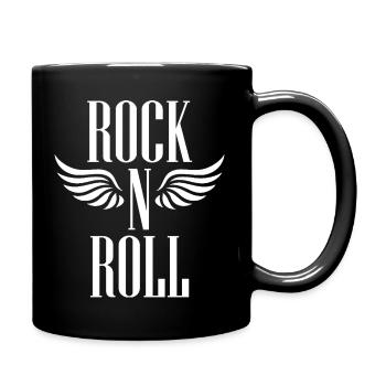 Rock'n'Roll-Logo - Tasse einfarbig - Schwarz - Rechts