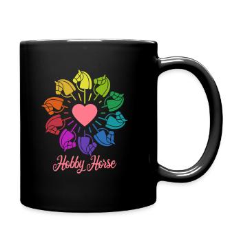 Cheval de loisir - Cheval de loisir - Equitation - Arc-en-ciel - Mug uni - noir - Droite