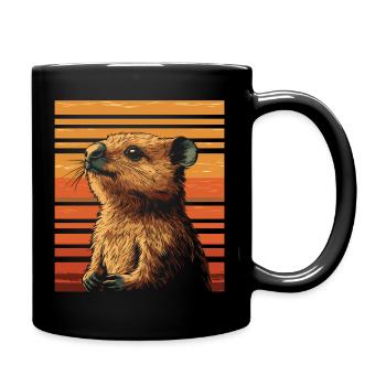 Quokka vintage - Mug uni - noir - Droite